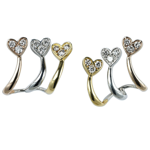 【中古】 K18/PT950 DIAMONDS EARRINGS ダイヤモンドピアス D0.25ct D0.25ct 鑑別書付き 4.7g
