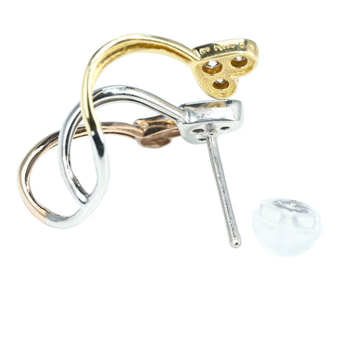 【中古】 K18/PT950 DIAMONDS EARRINGS ダイヤモンドピアス D0.25ct D0.25ct 鑑別書付き 4.7g