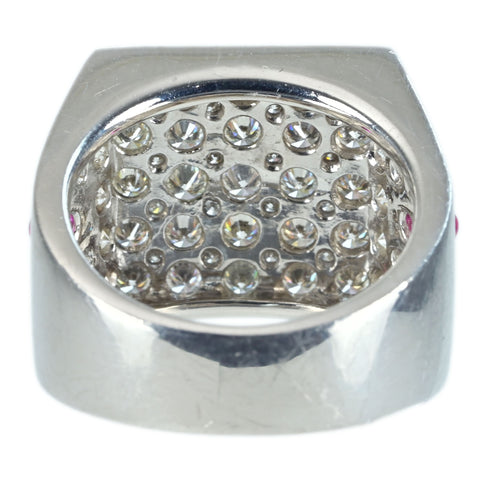 【中古】PT900 DIAMOND RUBY RING ダイヤモンド ルビー リング D2.25ct R0.24ct 鑑別書 15.9g #11.5