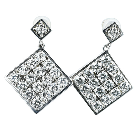 【中古】K14WG DIAMONDS EARRINGS ダイヤモンドイアリング 12.9g