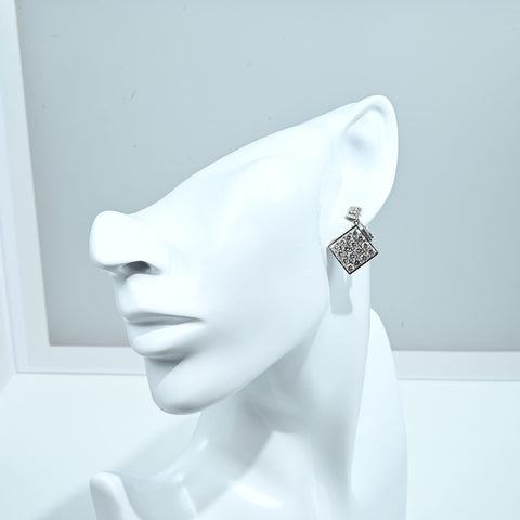 【中古】K14WG DIAMONDS EARRINGS ダイヤモンドイアリング 12.9g