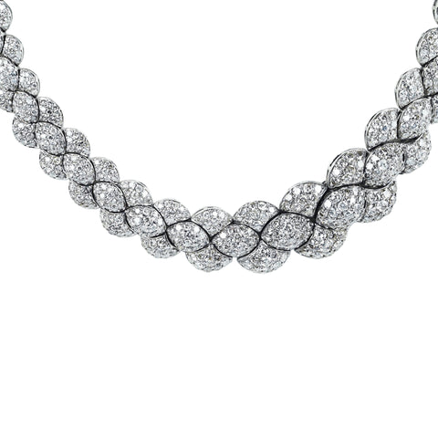 【中古】PT850 DIAMOND NECKLACEダイヤモンドネックレス D32.11ct 101.7g