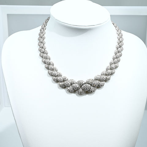 【中古】PT850 DIAMOND NECKLACEダイヤモンドネックレス D32.11ct 101.7g