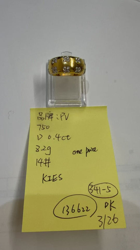 【中古】PONTE VECCHIOポンテ・ヴェッキオ 750 DIAMOND RING K18YGダイヤモンドリング D0.40ct 8.2ｇ#14 ONE PRICE