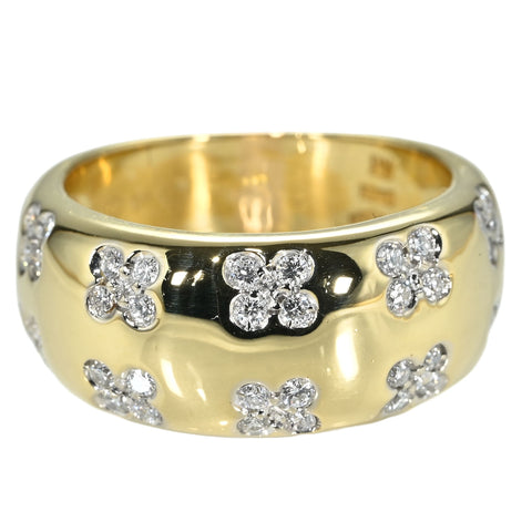 【中古】PONTE VECCHIOポンテ・ヴェッキオ 750 DIAMOND RING K18YGダイヤモンドリング D0.40ct 8.2ｇ#14 ONE PRICE