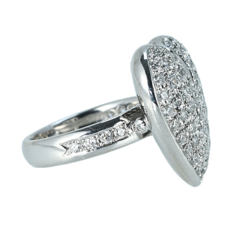 【中古】K18WG DIAMOND RING ダイヤモンドリング D1.65ct 鑑定書 14.7g #15.5