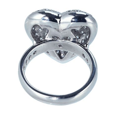 【中古】K18WG DIAMOND RING ダイヤモンドリング D1.65ct 鑑定書 14.7g #15.5