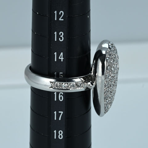 【中古】K18WG DIAMOND RING ダイヤモンドリング D1.65ct 鑑定書 14.7g #15.5