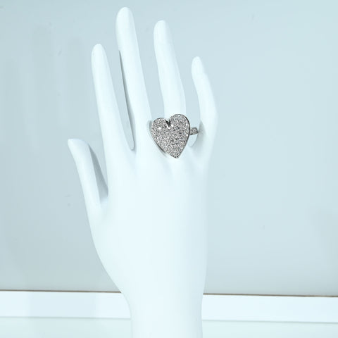 【中古】K18WG DIAMOND RING ダイヤモンドリング D1.65ct 鑑定書 14.7g #15.5