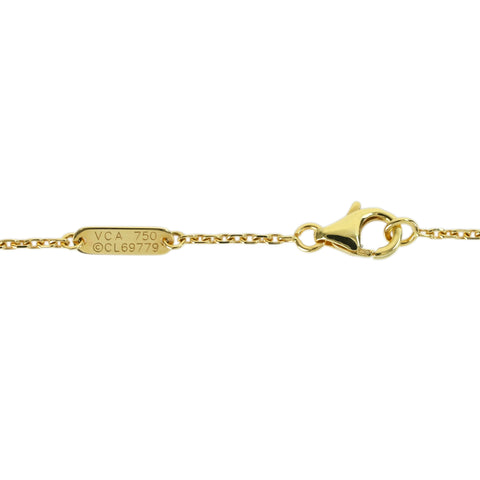【中古】Van Cleef＆Arpelsヴァンクリーフ＆アーペル K18YG MOTHER OF PEARL VINTAGE ALHAMBRA NECKLACE ヴィンテージアルハンブラペンダントネックレス 5.1g 保証書