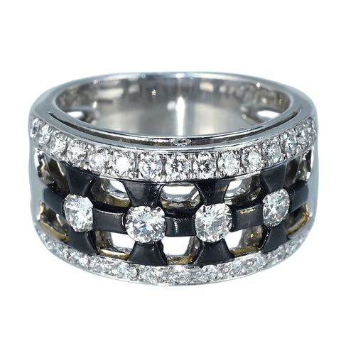 【中古】SOUTHERN CROSSサザンクロス PT900/K18 DIAMONDS RING ダイヤモンドリング D1.00ct 13.4g #13.5