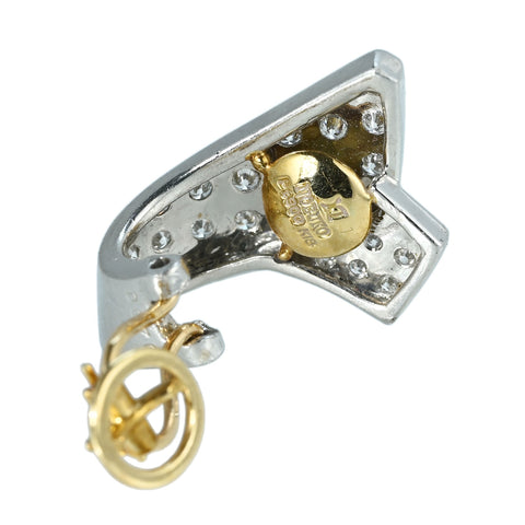 【中古】石川暢子 PT900/K18 DIAMOND EARRINGS ダイヤモンドイヤリング D0.69ctD/0.70ct 15.7g