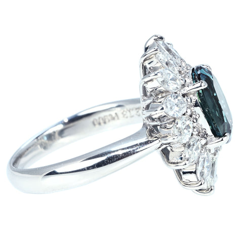 【中古】PT900 ALEXANDRITE RING アレキサンドライトリング A2.73ct D1.66ct GIA鑑別書 10.7g #13