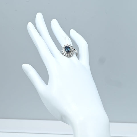 【中古】PT900 ALEXANDRITE RING アレキサンドライトリング A2.73ct D1.66ct GIA鑑別書 10.7g #13