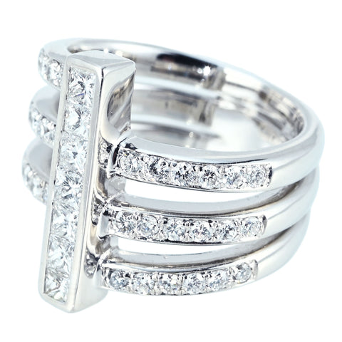 【中古】750 DIAMOND RING K18WGダイヤモンドリング D1.20ct 12.8g #12