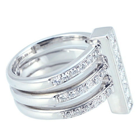 【中古】750 DIAMOND RING K18WGダイヤモンドリング D1.20ct 12.8g #12