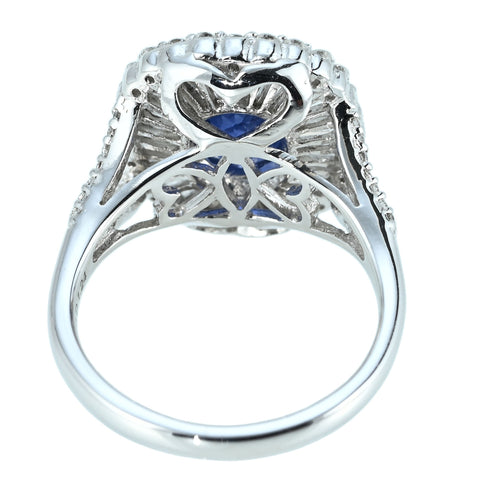 【中古】K18WG SAPPHIRE RING サファイアリング S1.84ct D1.24ct 6.5g #13