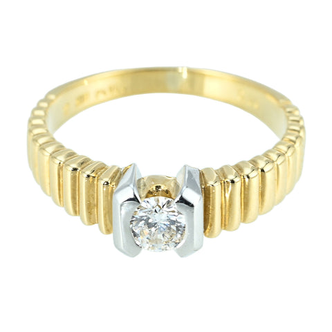 【中古】K18/PT900 DIAMOND RING ダイヤモンドリング D0.23ct 4.4g #10