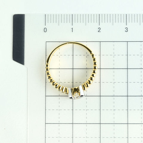 【中古】K18/PT900 DIAMOND RING ダイヤモンドリング D0.23ct 4.4g #10