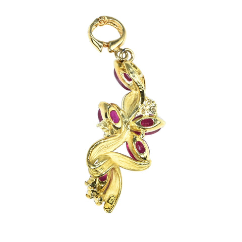 【中古】K18YG RUBY PENDANT ルビーペンダントトップ R3.21ct D0.09ct 5.3g