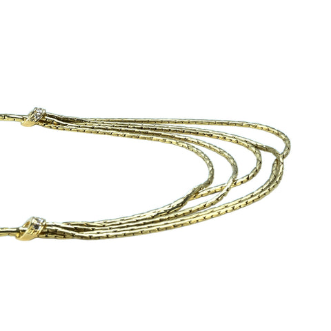 【中古】K18YG NECKLACE 5連 ゴールドネックレス 20.1g 38cm