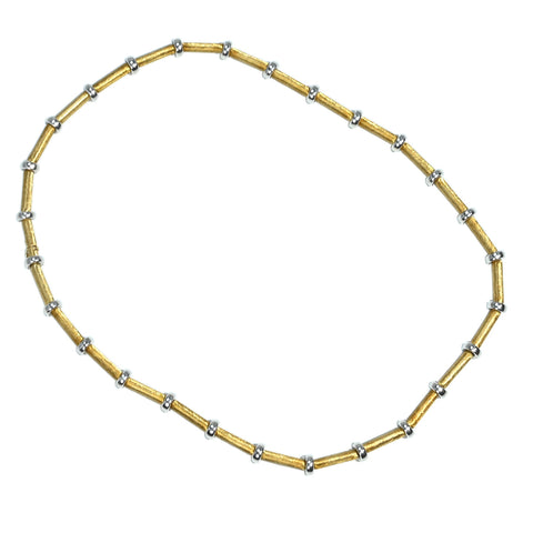 【中古】CHIAMPESAN キャンペザン 750 NECKLACE K18YG/WG ゴールドネックレス 26.8g 41.5cm ONE PRICE