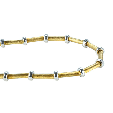【中古】CHIAMPESAN キャンペザン 750 NECKLACE K18YG/WG ゴールドネックレス 26.8g 41.5cm ONE PRICE