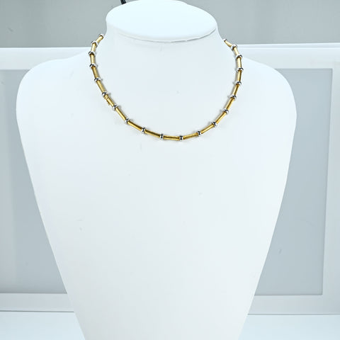 【中古】CHIAMPESAN キャンペザン 750 NECKLACE K18YG/WG ゴールドネックレス 26.8g 41.5cm ONE PRICE
