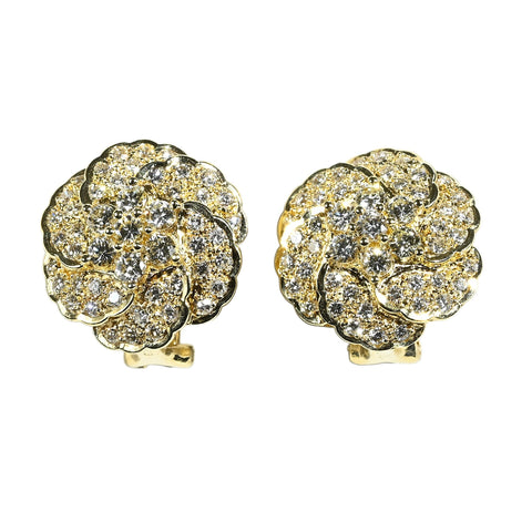 【中古】K18YG DIAMOND EARRINGS ダイヤモンドイヤリング D1.61ct 12.5g