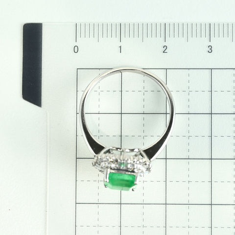 [Pre-owned] PT900 EMERALD RING E2.08ct D0.37ct 6.1g #17
