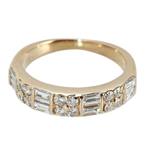 [Pre-owned] K18PG DIAMOND RING D0.53ct D0.30ct 4.1g #14