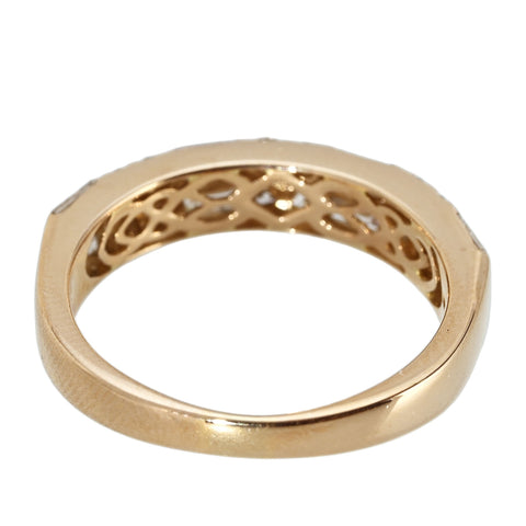 [Pre-owned] K18PG DIAMOND RING D0.53ct D0.30ct 4.1g #14