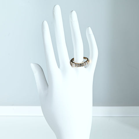 [Pre-owned] K18PG DIAMOND RING D0.53ct D0.30ct 4.1g #14