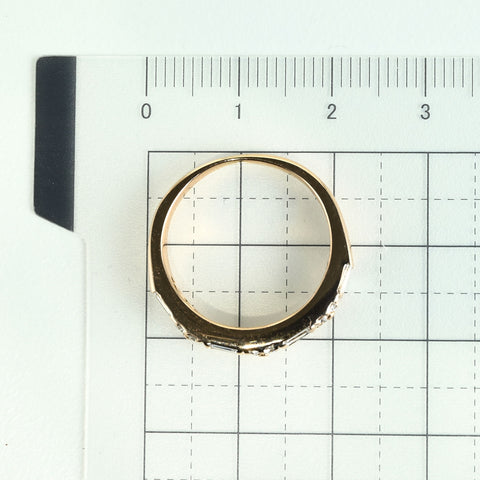 [Pre-owned] K18PG DIAMOND RING D0.53ct D0.30ct 4.1g #14