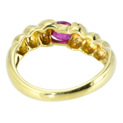 [Pre-owned] K18YG RUBY RING D0.06ct 3.6g #10