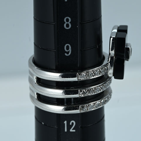 【中古】K18WG/ONIX DIAMOND RING ダイヤモンドリング D0.42ct D0.08ct 8.8g #10