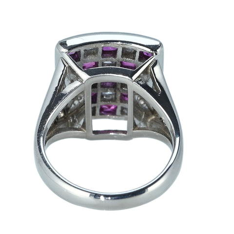 【中古】PT900 RUBY RING ルビ・ダイヤモンドーリング R1.75ct D0.92ct 12.6g #9