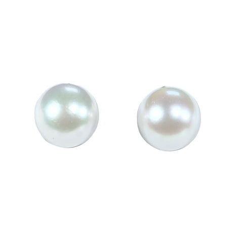 【中古】K14WG PEARL EARRINGS 2 ウェイ ゴールデン＆ホワイトパールピアス 9.5mm 6.4mm3.9g