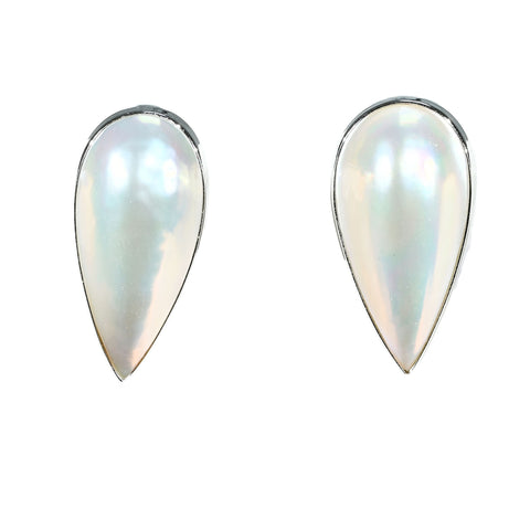 【中古】K14WG MABE PEARL EARRING マベパールイヤリング 4.2g