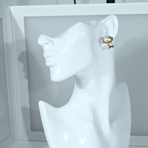 【中古】K18YG MABE PEARL EARRING マベパールイヤリング 13.5mm 6.0g
