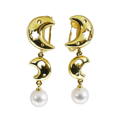 【中古】MIKIMOTO ミキモト K18YG AKOYA PEARL EARRINGSアコヤパールイヤリング 6.3mm 6.6g ONE PRICE