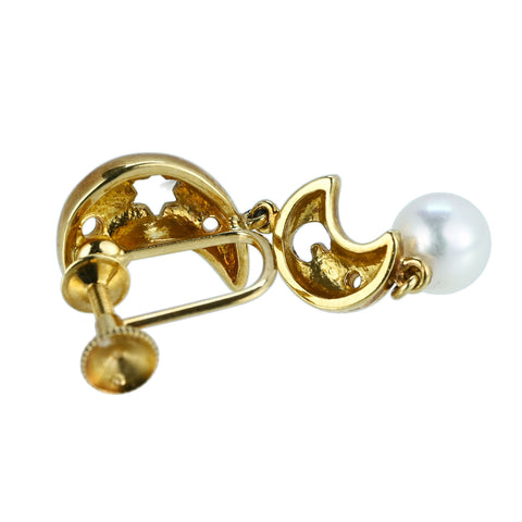 【中古】MIKIMOTO ミキモト K18YG AKOYA PEARL EARRINGSアコヤパールイヤリング 6.3mm 6.6g ONE PRICE