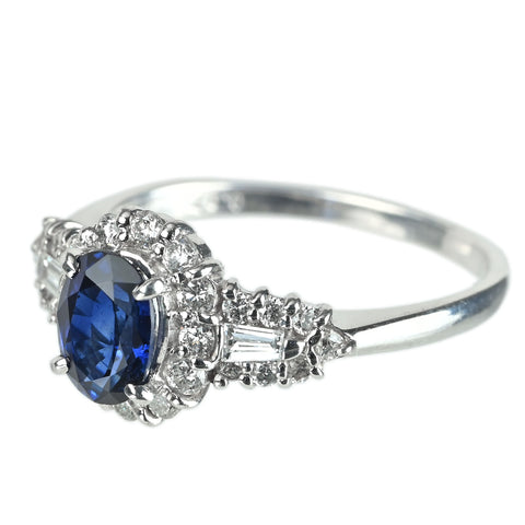 [Used] PT900 SAPPHIRE ring S0.97ct D0.45ct 4.4g #11 