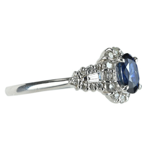 [Used] PT900 SAPPHIRE ring S0.97ct D0.45ct 4.4g #11 