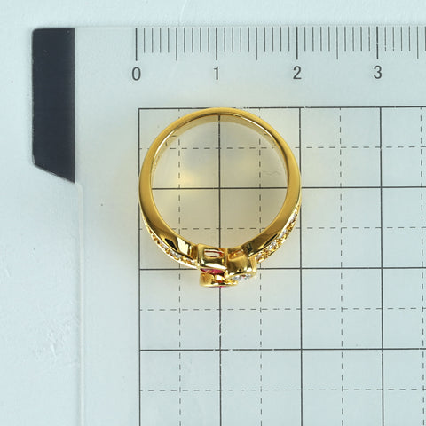 【中古】K18YG RUBYルビーリング D1.20ct 6.4g #11.5