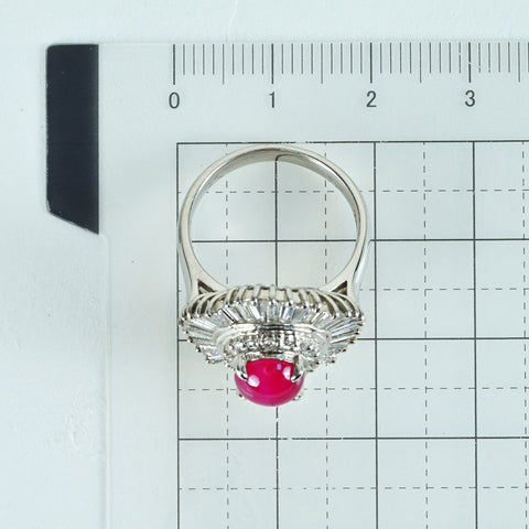 【中古】PT900 RUBYルビーリング R2.01ct D1.35ct 10.9g #11.5
