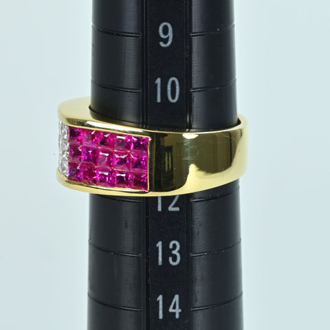 【中古】K18YG RUBYルビー・ダイヤモンドリング R2.75ct D0.75ct 10.0g #11.5