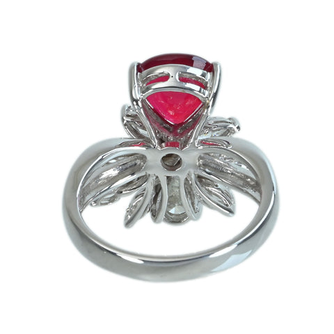 【中古】K18WG RUBYモザンビーク産非加熱ルビーリング R2.00ct D1.51ct GRS鑑別書 6.4g 12.5