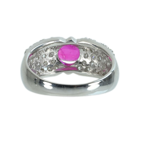 【中古】PT900 RUBYルビーリング R1.56ct D1.01ct 8.3g #13