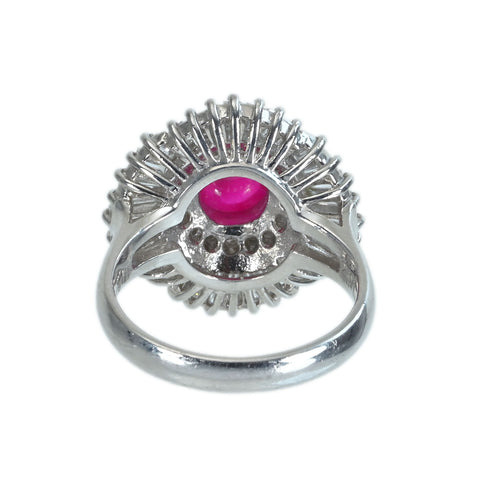 【中古】PT900 RUBYルビーリング R2.01ct D1.35ct 10.9g #11.5